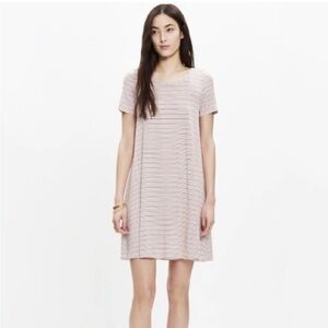 Madewell Swingy Tee Dress - Sacramento Stripe
